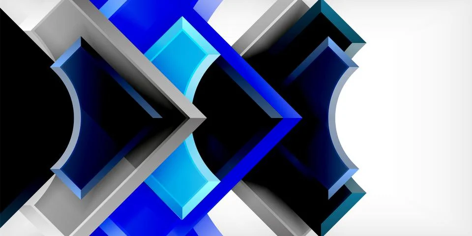 Square, arrow shapes with round elements Vector Illustration For Wallpaper 스톡 일러스트