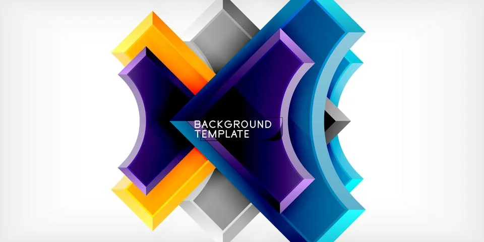 Square, arrow shapes with round elements Vector Illustration For Wallpaper Stock Illustration