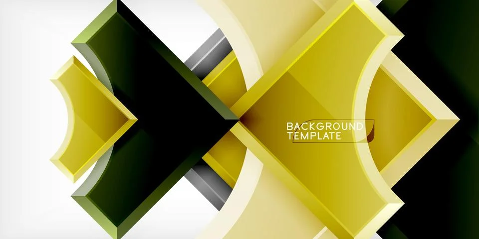 Square, arrow shapes with round elements Vector Illustration For Wallpaper Stock Illustration