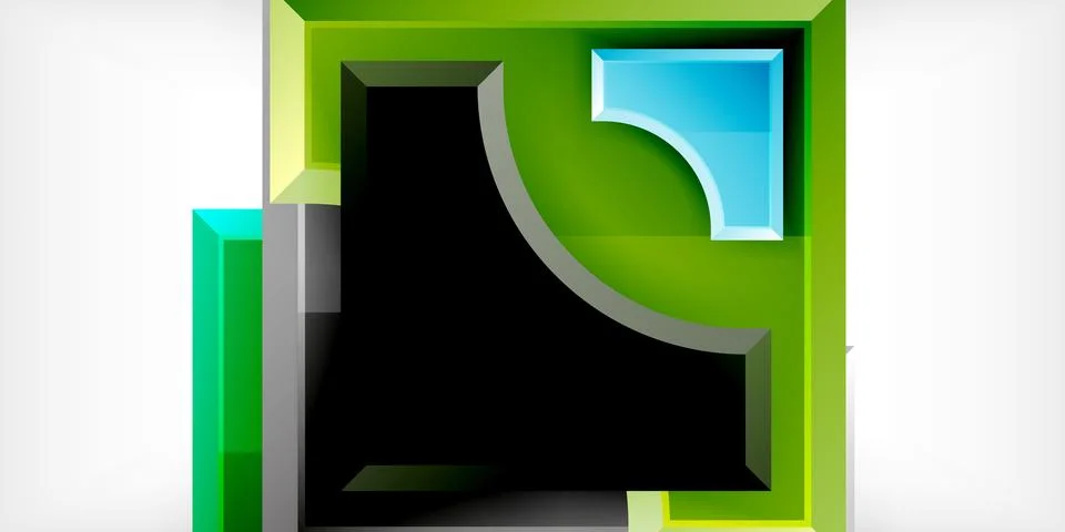 Square, arrow shapes with round elements Vector Illustration For Wallpaper Stock Illustration