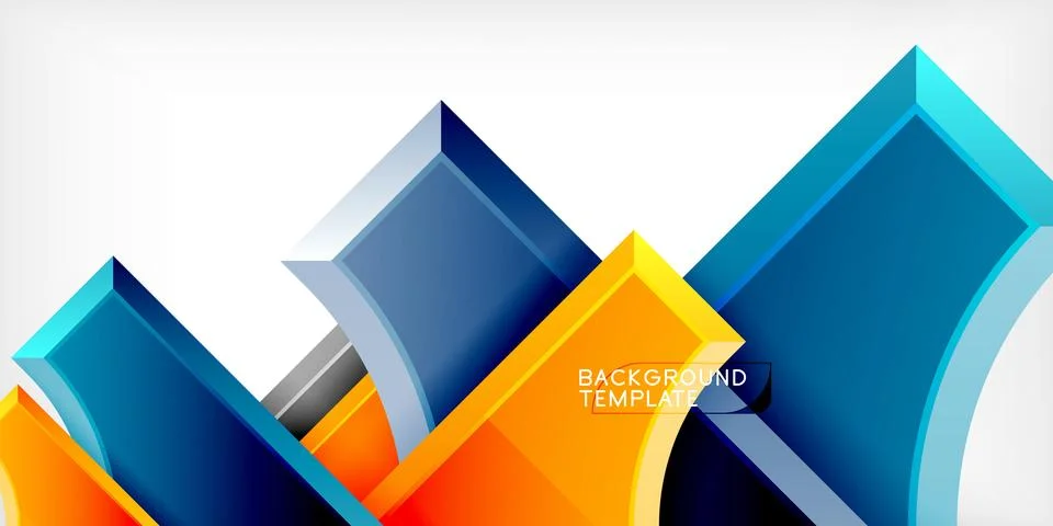 Square, arrow shapes with round elements Vector Illustration For Wallpaper Stock Illustration