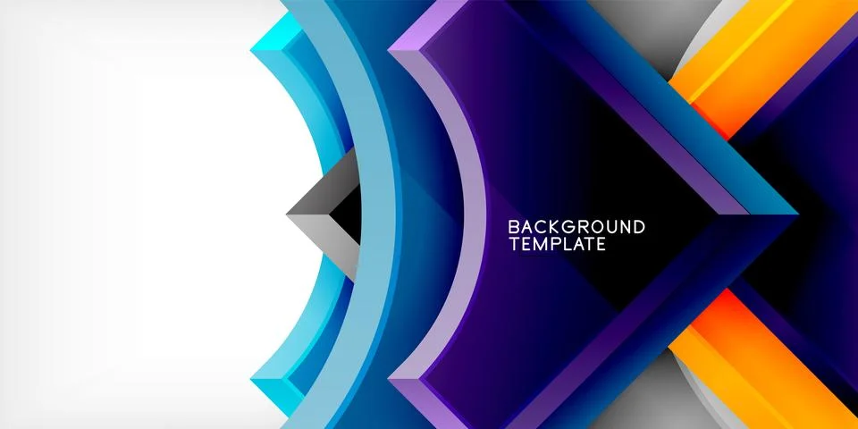 Square, arrow shapes with round elements Vector Illustration For Wallpaper 库存插图