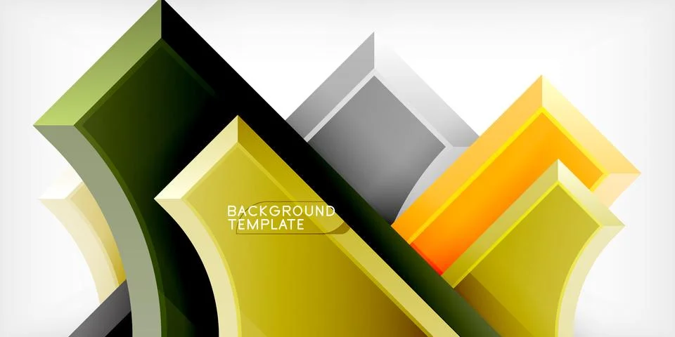 Square, arrow shapes with round elements Vector Illustration For Wallpaper Illustrazione stock