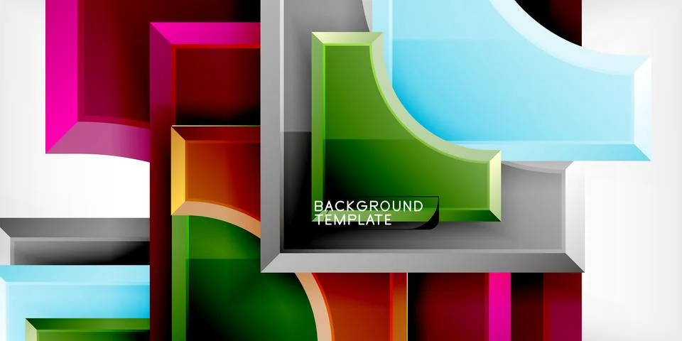 Square, arrow shapes with round elements Vector Illustration For Wallpaper Stock Illustration