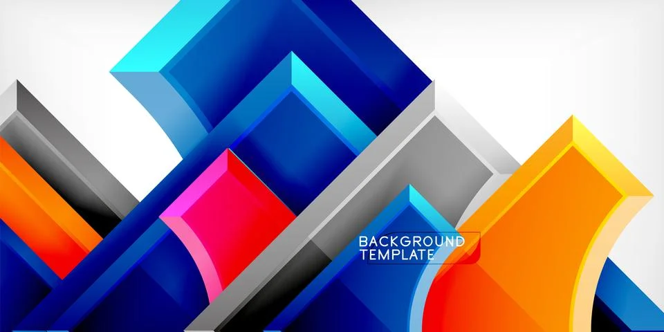 Square, arrow shapes with round elements Vector Illustration For Wallpaper Illustrazione stock