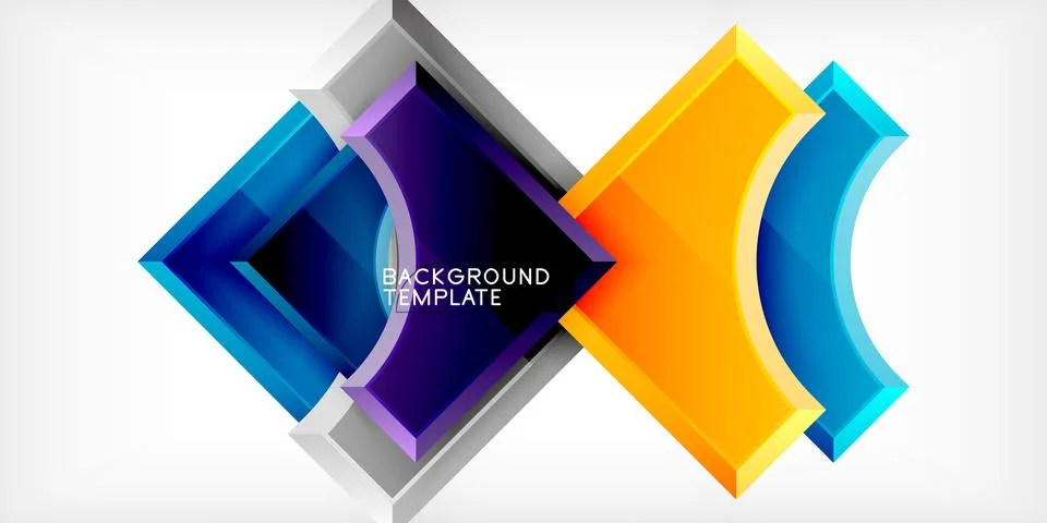 Square, arrow shapes with round elements Vector Illustration For Wallpaper 스톡 일러스트