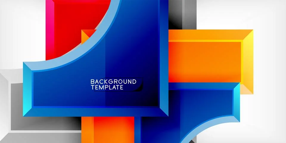 Square, arrow shapes with round elements Vector Illustration For Wallpaper 库存插图