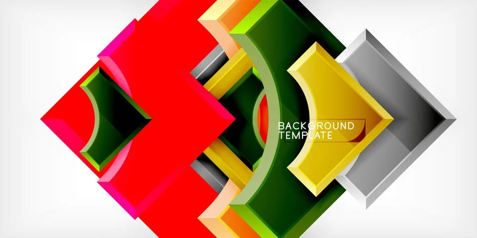 Square, arrow shapes with round elements Vector Illustration For Wallpaper イラスト素材