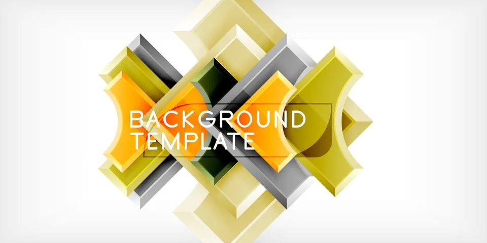 Square, arrow shapes with round elements Vector Illustration For Wallpaper Stock Illustration