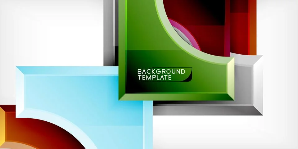 Square, arrow shapes with round elements Vector Illustration For Wallpaper Stock Illustration