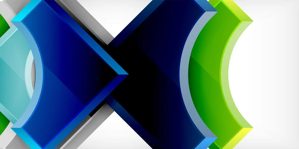 Square, arrow shapes with round elements Vector Illustration For Wallpaper Stock Illustration