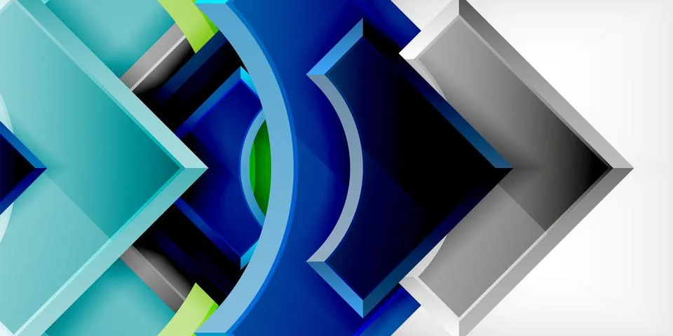 Square, arrow shapes with round elements Vector Illustration For Wallpaper 스톡 일러스트