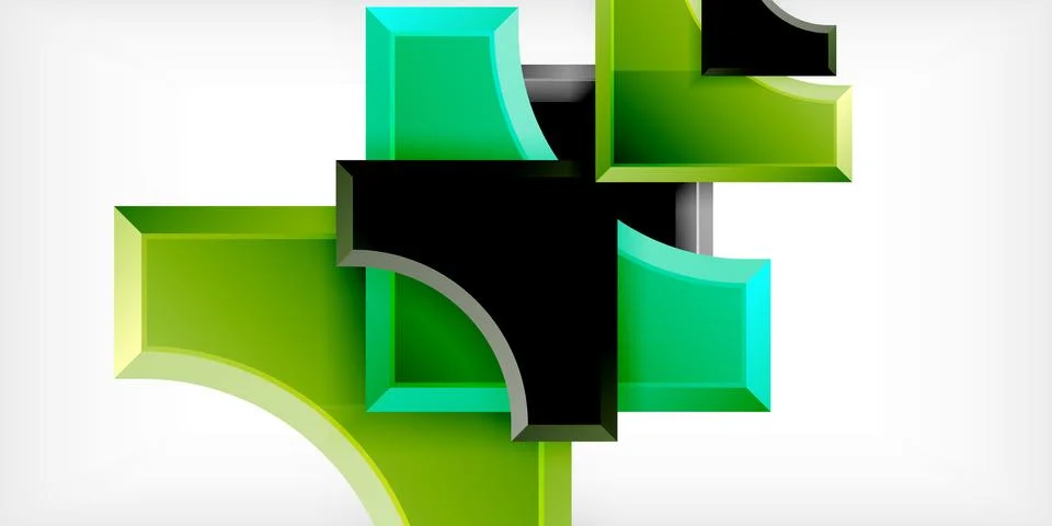 Square, arrow shapes with round elements Vector Illustration For Wallpaper 스톡 일러스트