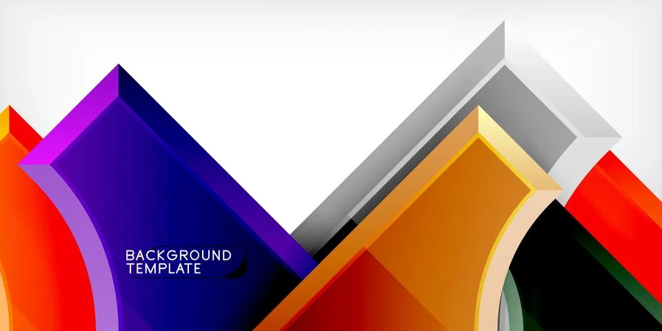 Square, arrow shapes with round elements Vector Illustration For Wallpaper Stock Illustration