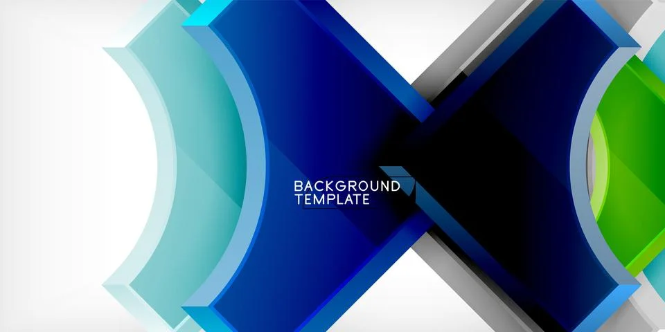 Square, arrow shapes with round elements Vector Illustration For Wallpaper Stock Illustration