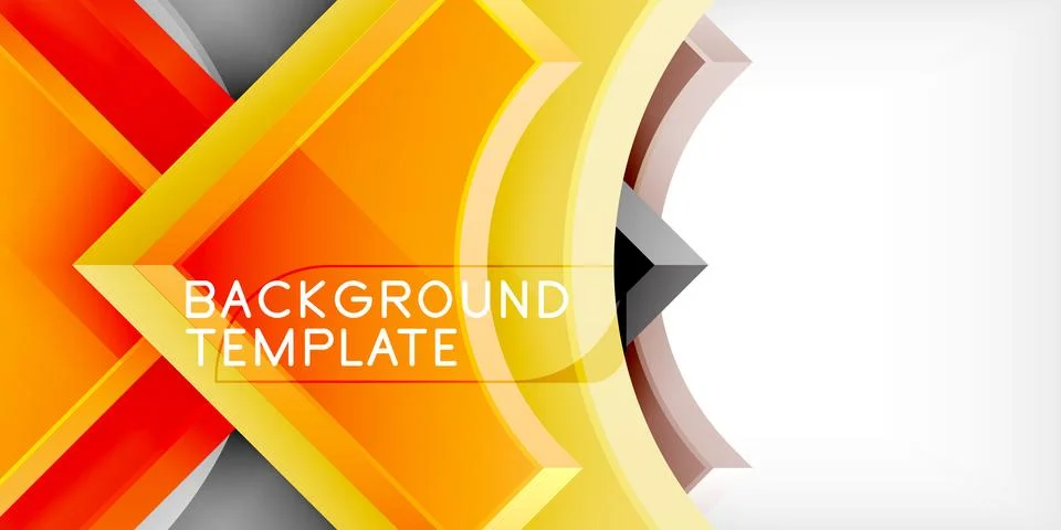 Square, arrow shapes with round elements Vector Illustration For Wallpaper Stock Illustration