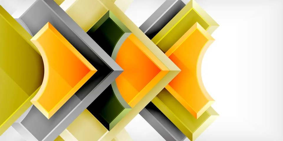 Square, arrow shapes with round elements Vector Illustration For Wallpaper 스톡 일러스트