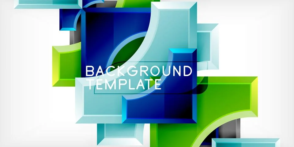 Square, arrow shapes with round elements Vector Illustration For Wallpaper Stock Illustration