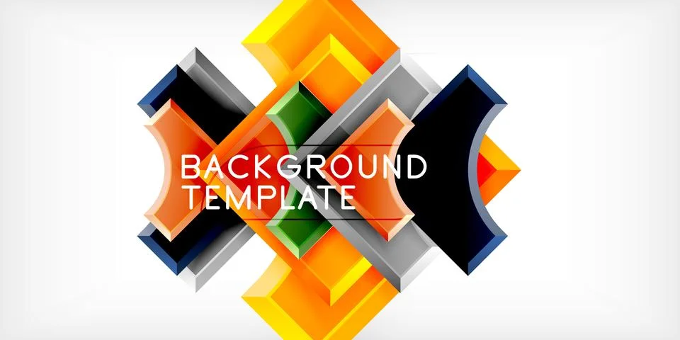 Square, arrow shapes with round elements Vector Illustration For Wallpaper Illustrazione stock