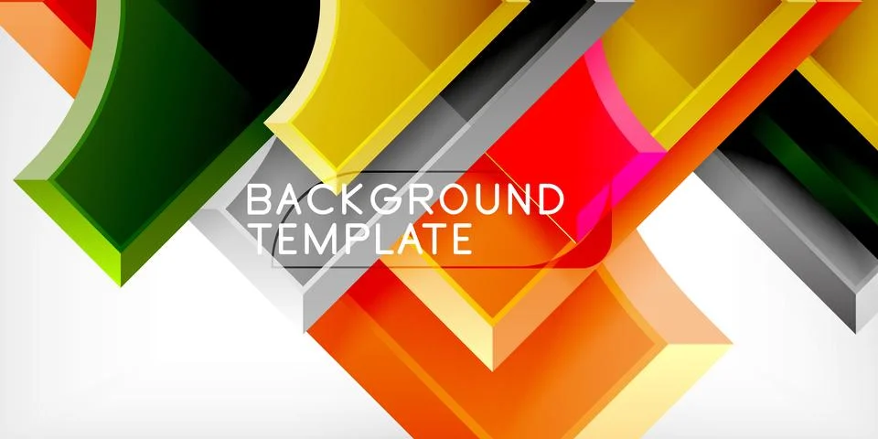 Square, arrow shapes with round elements Vector Illustration For Wallpaper Illustrazione stock