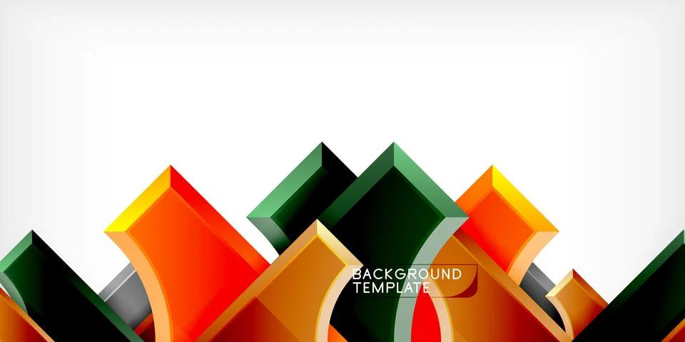 Square, arrow shapes with round elements Vector Illustration For Wallpaper Illustrazione stock