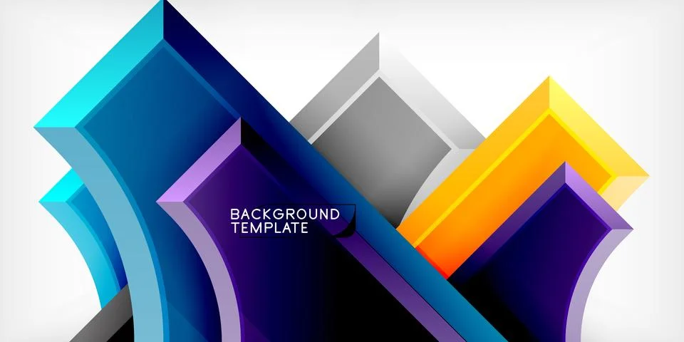 Square, arrow shapes with round elements Vector Illustration For Wallpaper 스톡 일러스트