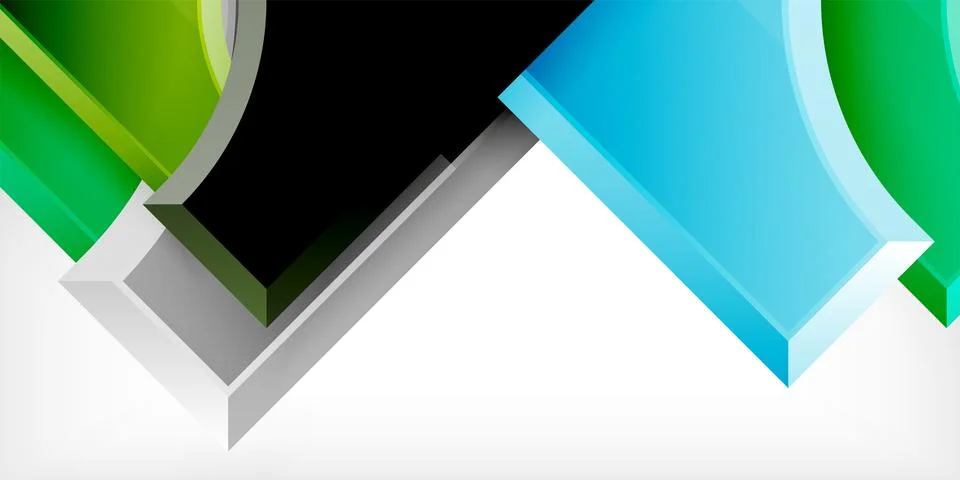 Square, arrow shapes with round elements Vector Illustration For Wallpaper Stock Illustration