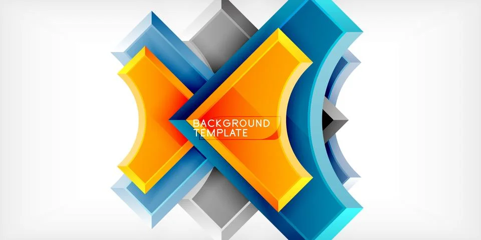 Square, arrow shapes with round elements Vector Illustration For Wallpaper Stock Illustration