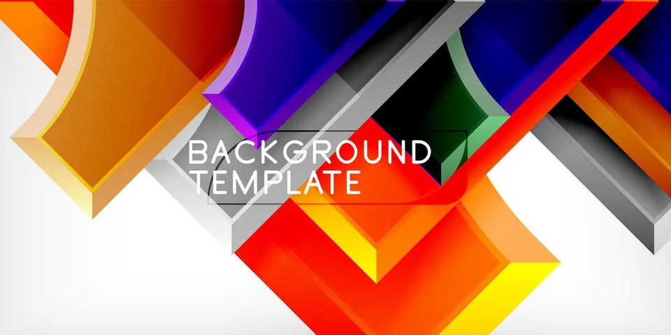 Square, arrow shapes with round elements Vector Illustration For Wallpaper Illustrazione stock