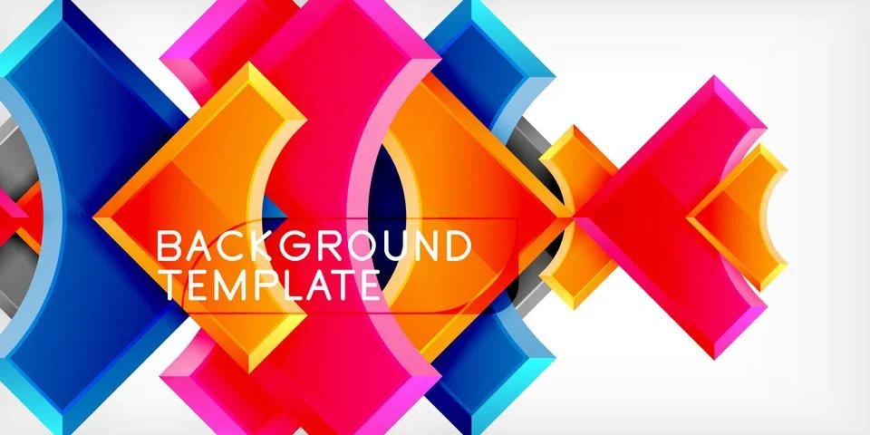 Square, arrow shapes with round elements Vector Illustration For Wallpaper Stock Illustration