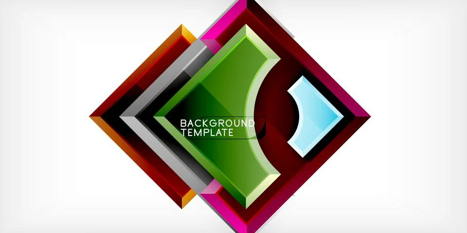Square, arrow shapes with round elements Vector Illustration For Wallpaper 스톡 일러스트