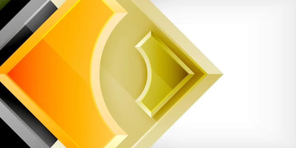 Square, arrow shapes with round elements Vector Illustration For Wallpaper Stock Illustration