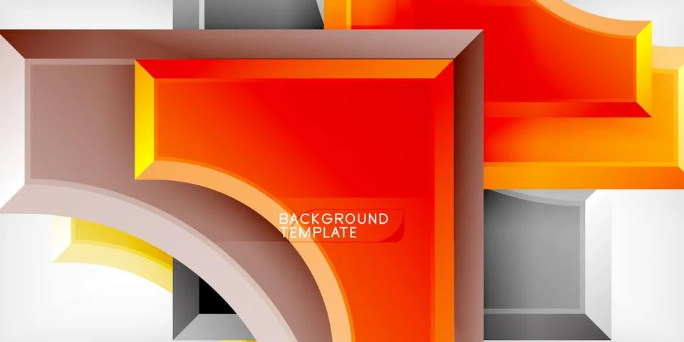 Square, arrow shapes with round elements Vector Illustration For Wallpaper Stock Illustration