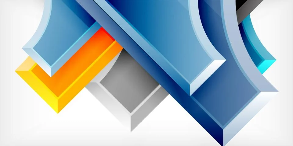 Square, arrow shapes with round elements Vector Illustration For Wallpaper Illustrazione stock