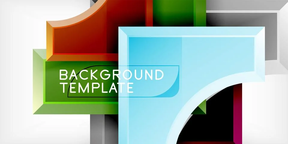 Square, arrow shapes with round elements Vector Illustration For Wallpaper Stock Illustration