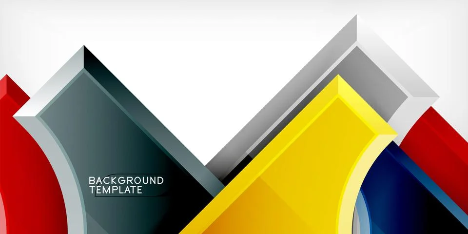 Square, arrow shapes with round elements Vector Illustration For Wallpaper Stock Illustration