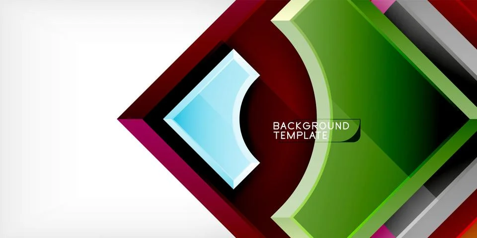 Square, arrow shapes with round elements Vector Illustration For Wallpaper 스톡 일러스트