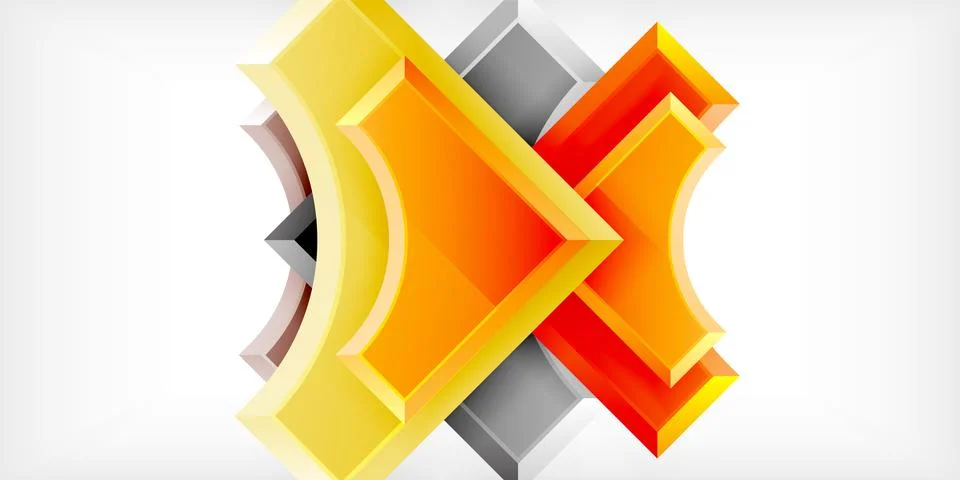 Square, arrow shapes with round elements Vector Illustration For Wallpaper 스톡 일러스트