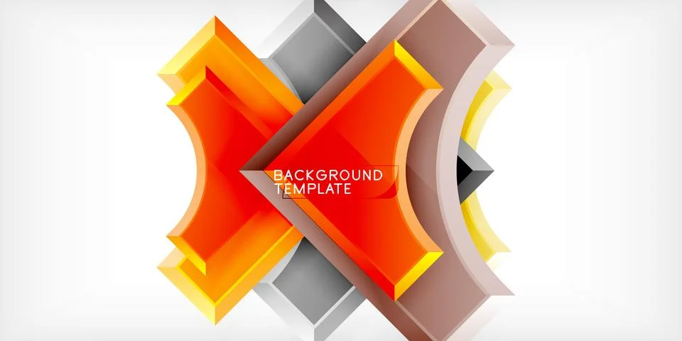 Square, arrow shapes with round elements Vector Illustration For Wallpaper Stock Illustration