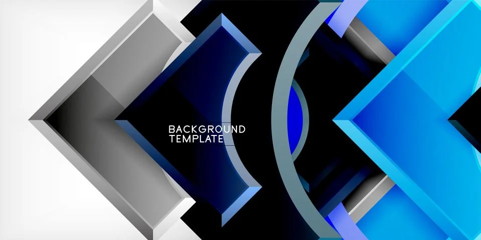 Square, arrow shapes with round elements Vector Illustration For Wallpaper Stock Illustration