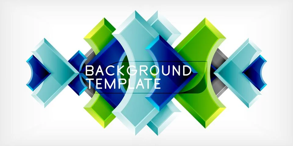 Square, arrow shapes with round elements Vector Illustration For Wallpaper Stock Illustration