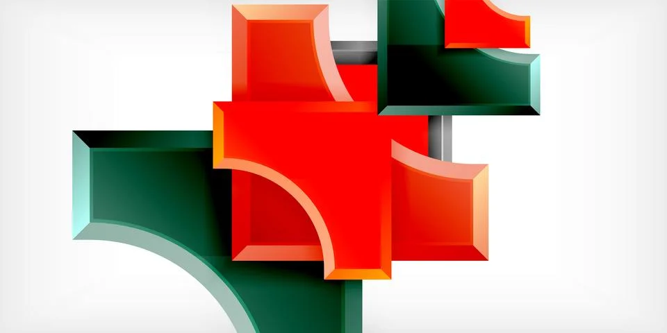 Square, arrow shapes with round elements Vector Illustration For Wallpaper 스톡 일러스트