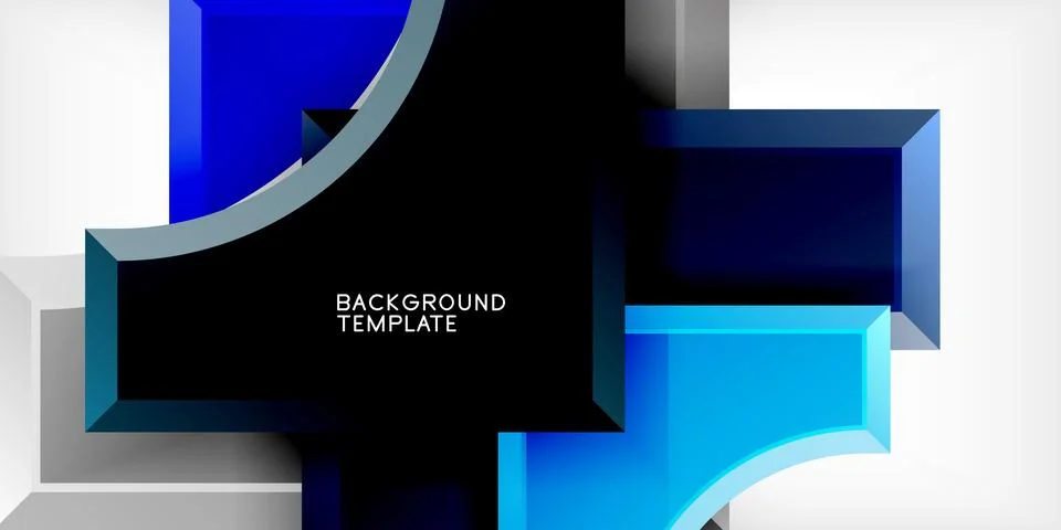 Square, arrow shapes with round elements Vector Illustration For Wallpaper Stock Illustration