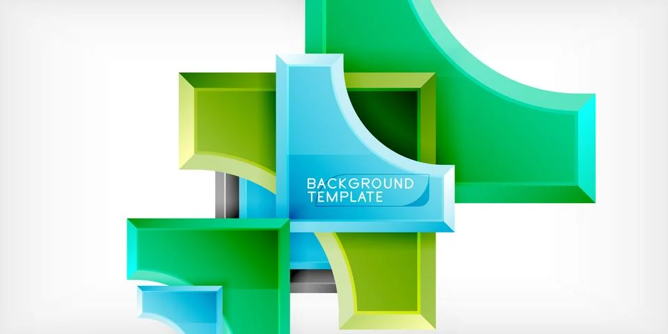 Square, arrow shapes with round elements Vector Illustration For Wallpaper Stock Illustration