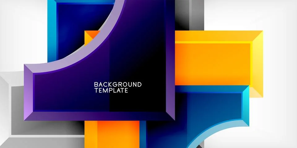 Square, arrow shapes with round elements Vector Illustration For Wallpaper Stock Illustration