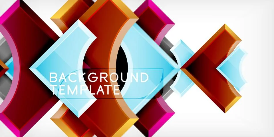 Square, arrow shapes with round elements Vector Illustration For Wallpaper 스톡 일러스트