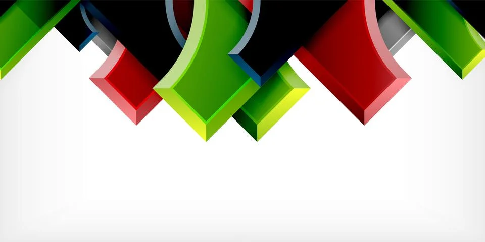 Square, arrow shapes with round elements Vector Illustration For Wallpaper Illustrazione stock