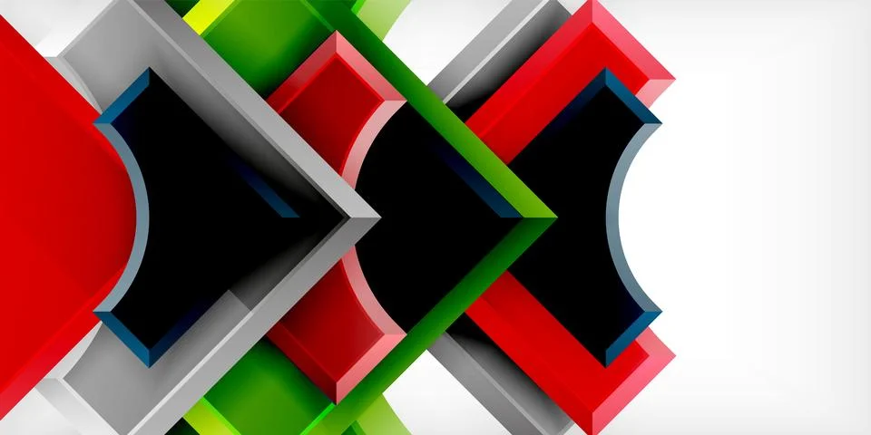 Square, arrow shapes with round elements Vector Illustration For Wallpaper Stock Illustration