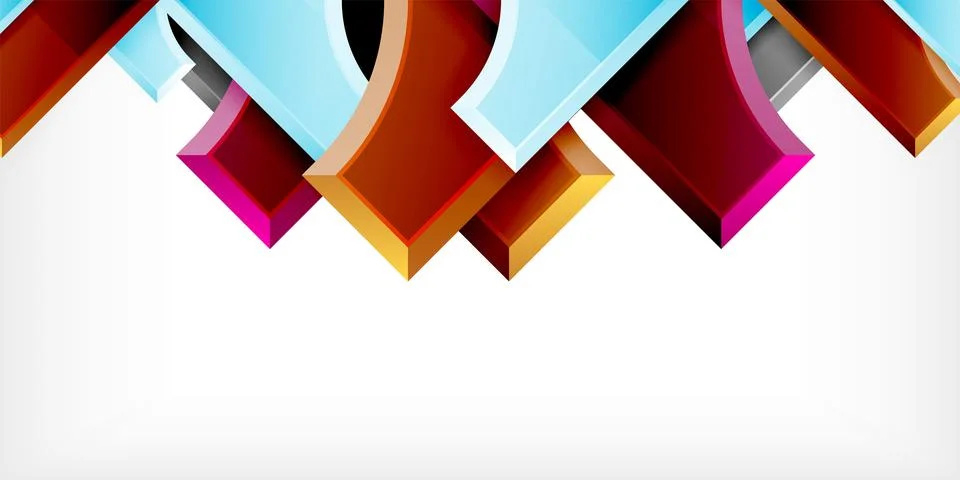 Square, arrow shapes with round elements Vector Illustration For Wallpaper Illustrazione stock