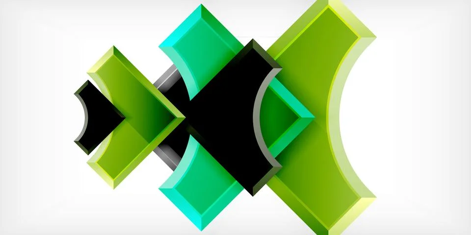 Square, arrow shapes with round elements Vector Illustration For Wallpaper 스톡 일러스트